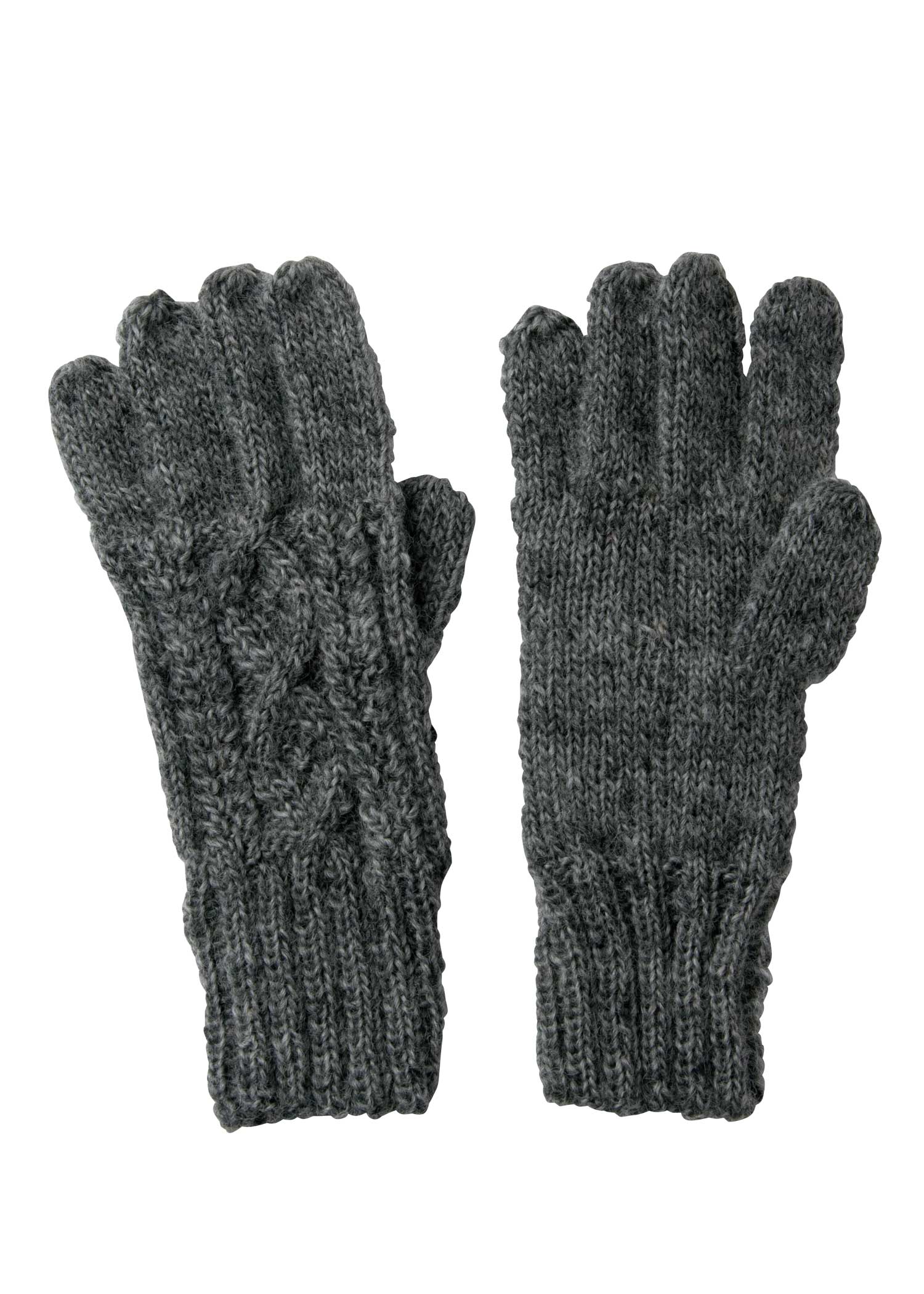 手編みダイア＆ケーブル 手袋 | オーガニックコットン・フェアトレードアイテム、エシカルライフスタイルのピープルツリー