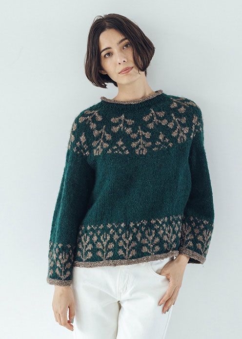 手編みフェアアイルニットセーター